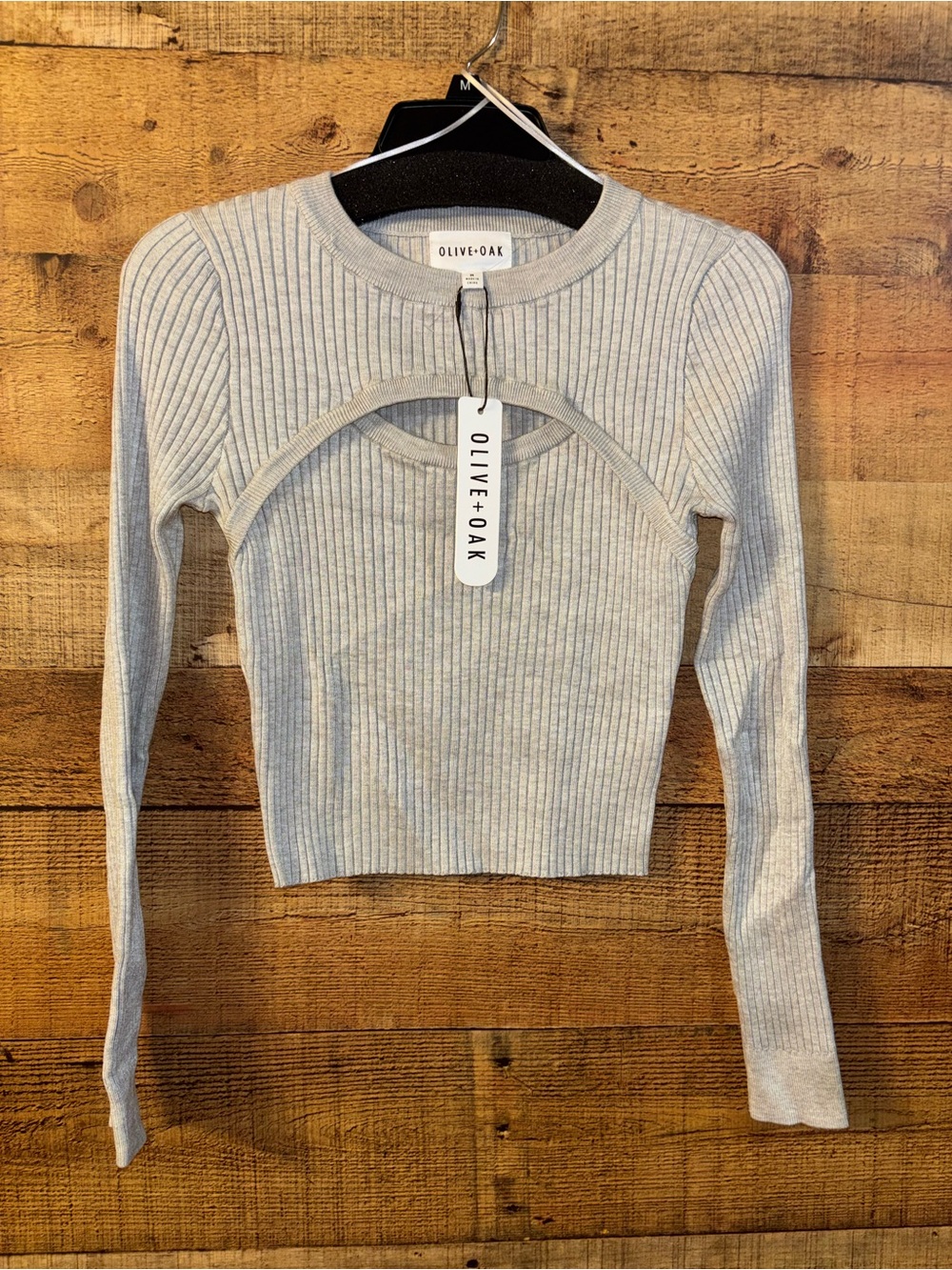 Olive & Oak ribbed long-sleeve sweater - Picture 1 of 5